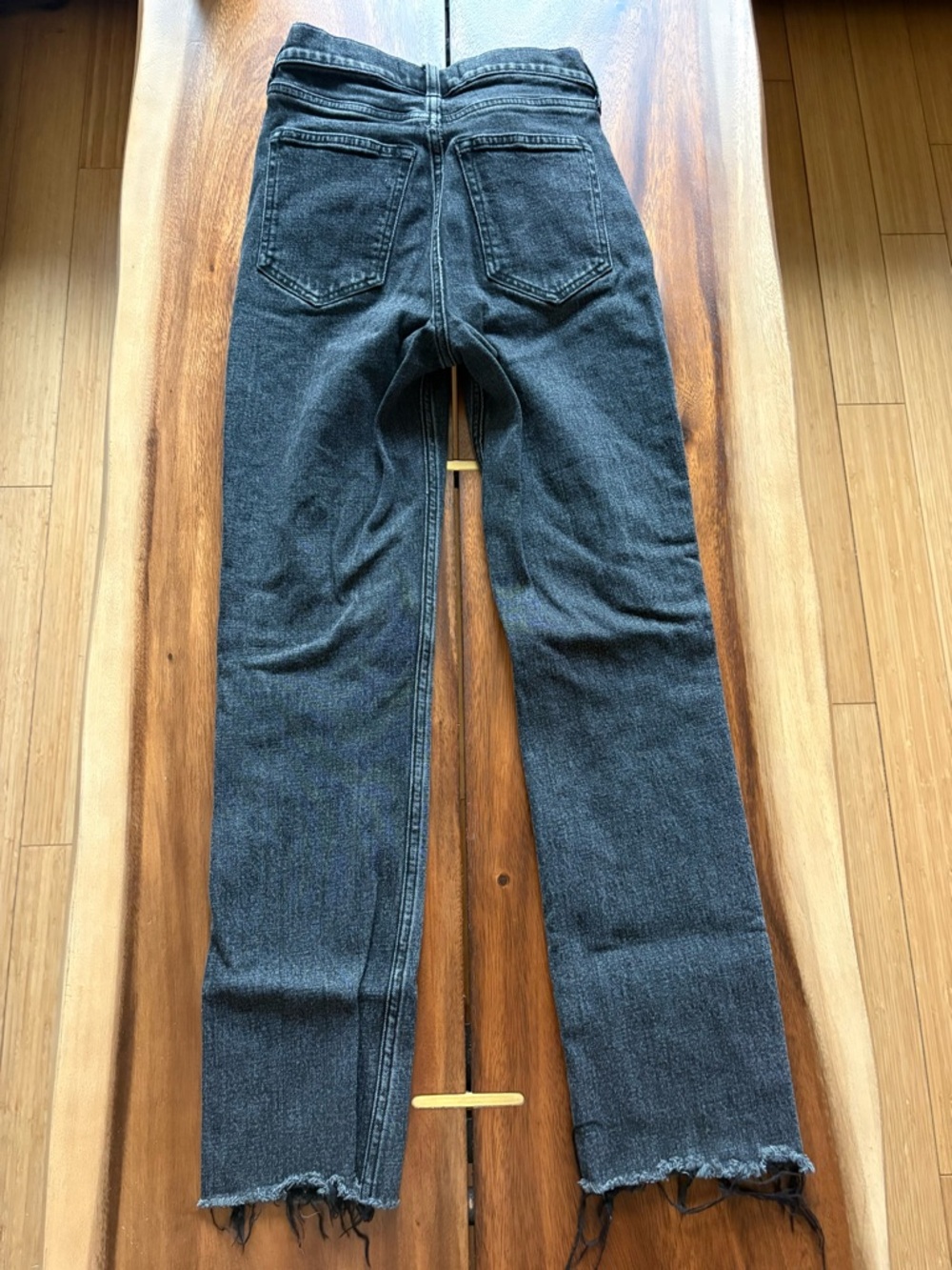 Abercrombie & Fitch Black High-Rise Ankle Straight Jeans